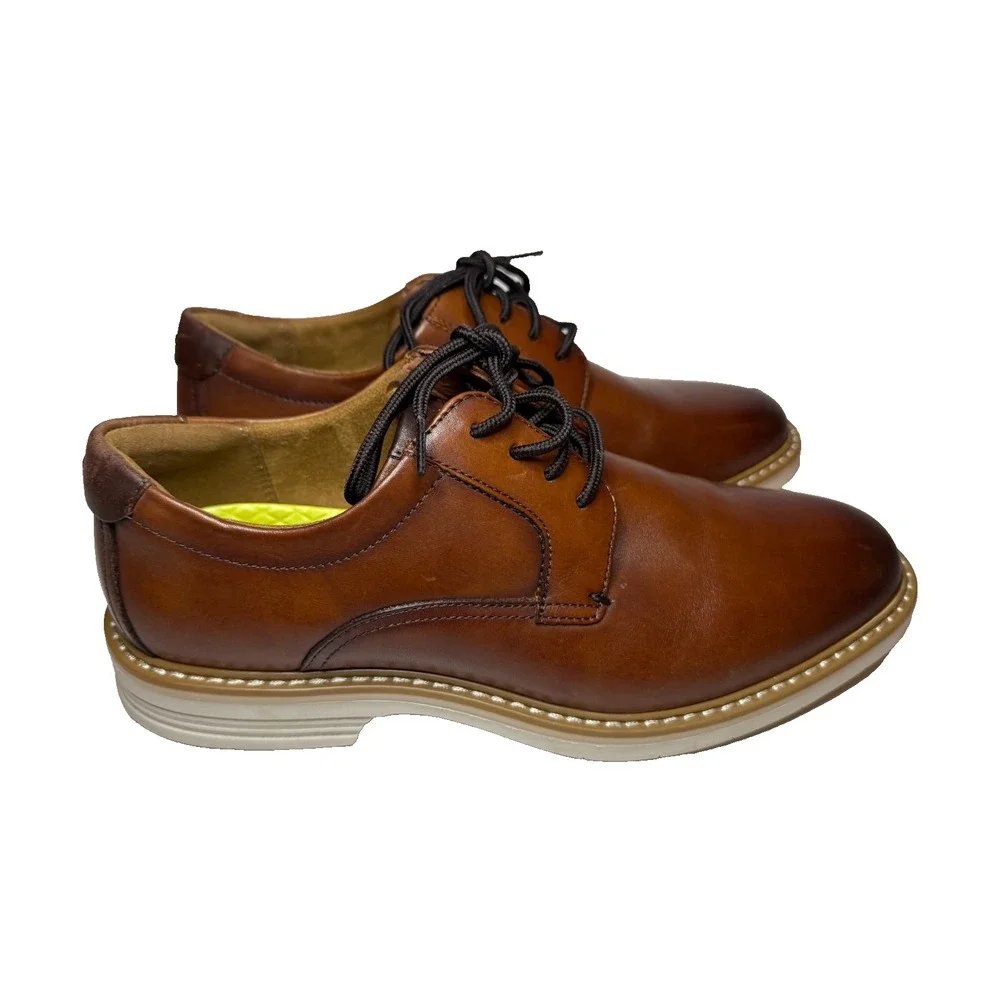 Florsheim Norwalk Plain Toe Lace Up Oxford Comfort Shoes Men Cognac Old Money 7M
